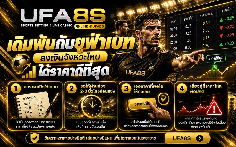 เดิมพันกับยูฟ่าเบทลงเงินจังหวะไหนได้ราคาดีที่สุด